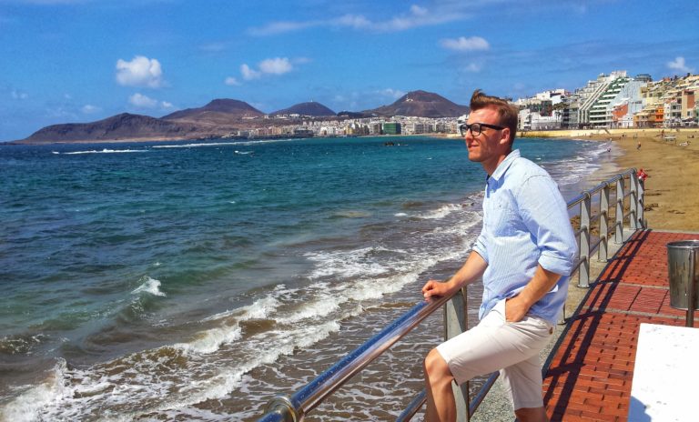 Las Canteras beach in Gran Canaria.