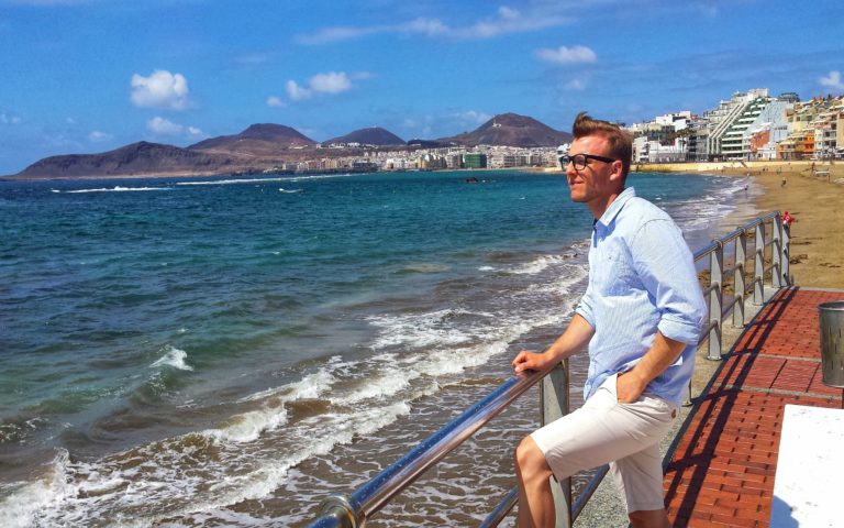 Las Canteras beach in Gran Canaria.